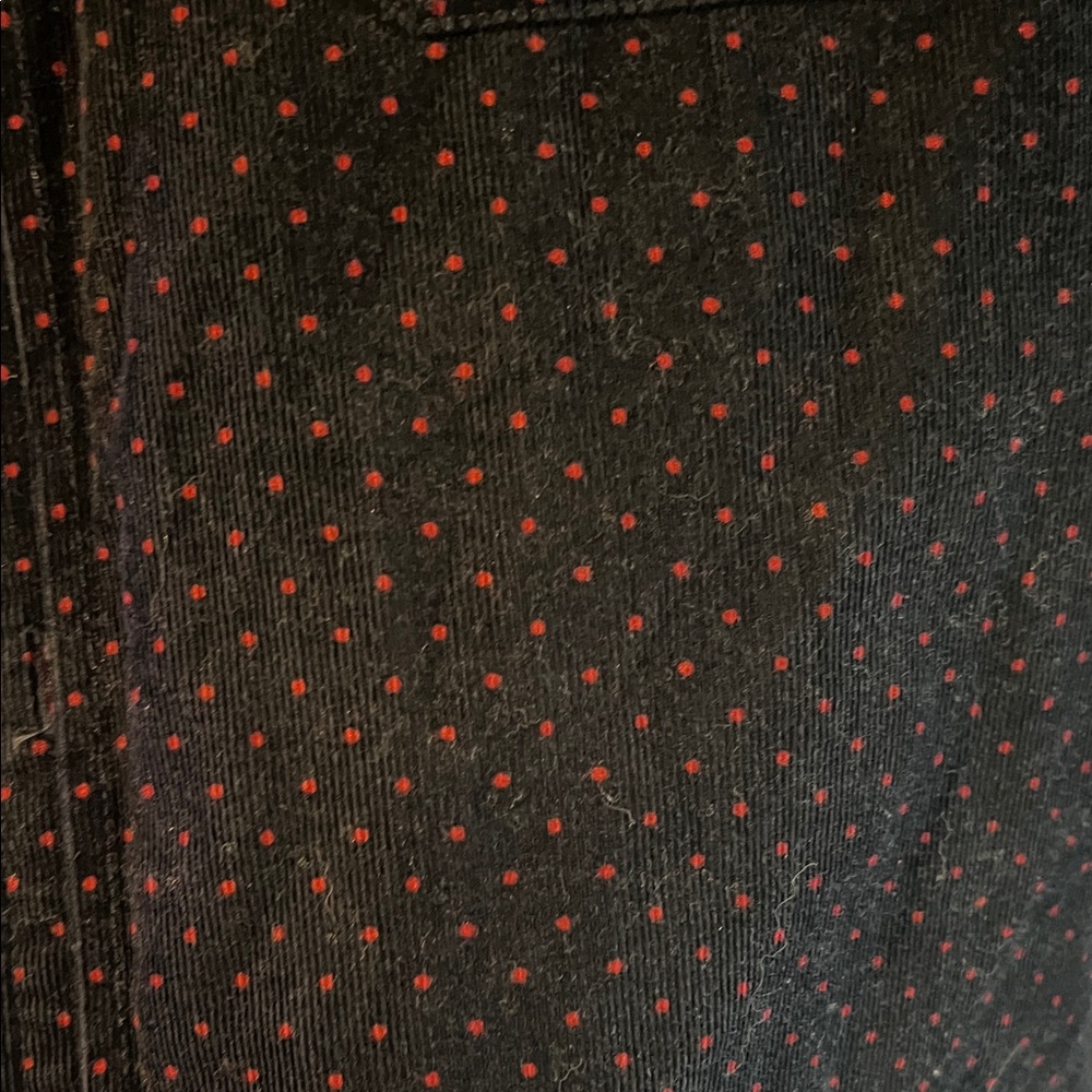 SUPREME QUILTED CORDUROY POLKA DOT SHIRT NAVY RED DOTS FW13 SIZE LARGE - Picture 5 of 12